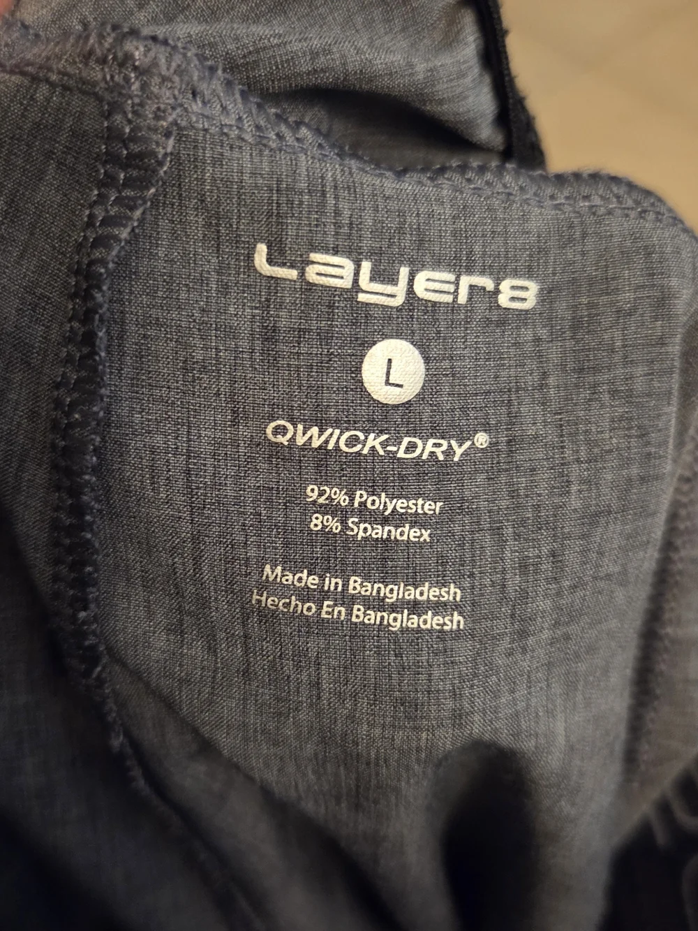 Layer 8 Men's Gray Elastic-Waist Casual Pants, Size Large